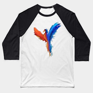 Split Dry brush phoenix Baseball T-Shirt